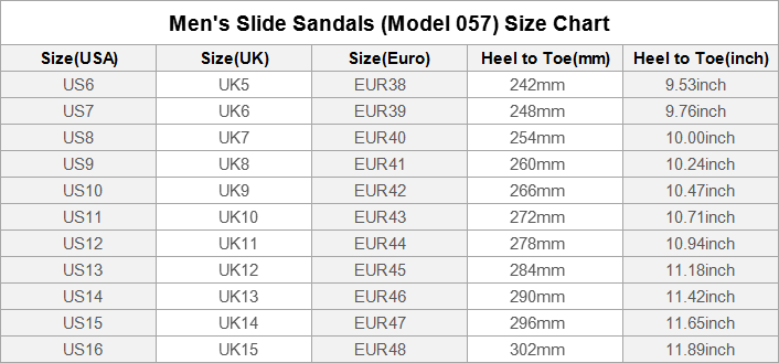 Slide in sandals