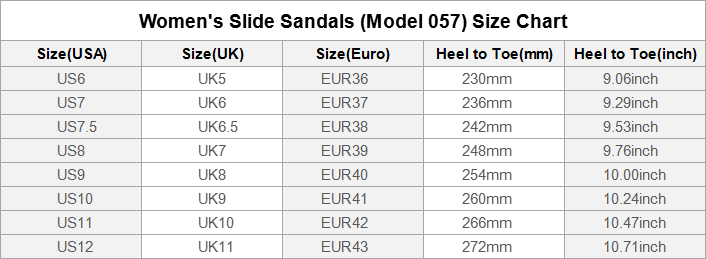 Slide in sandals