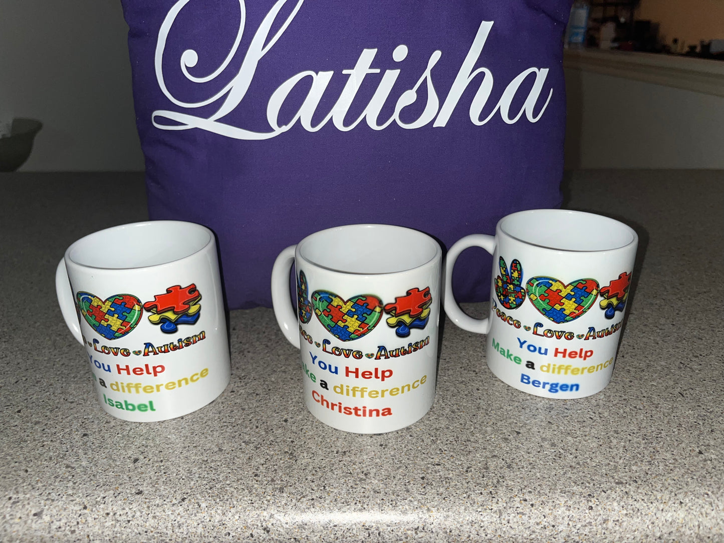 Custom mugs (regular or stainless-steel travel mug),