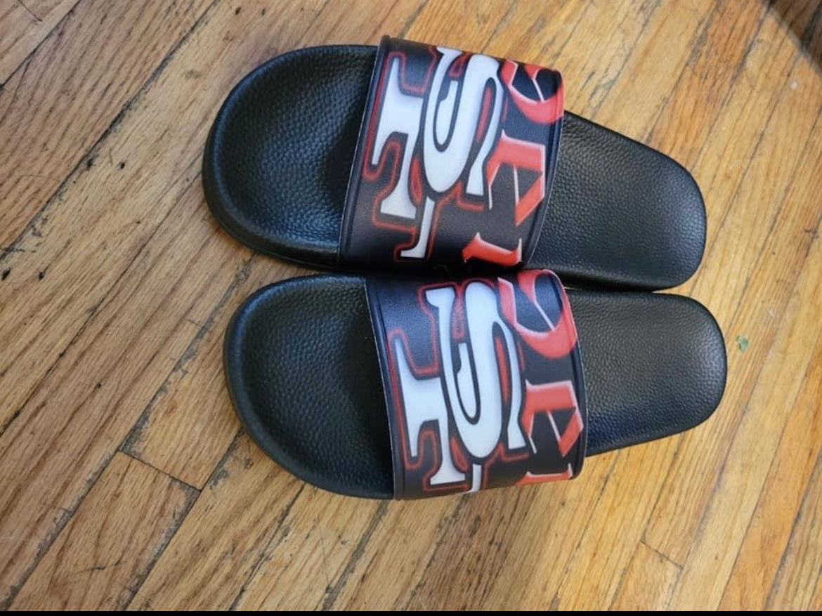 Slide in sandals